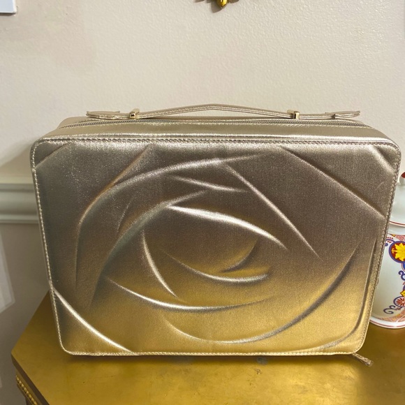 Lancome Limited Edition Golden Make Up Bag Case - Picture 2 of 9